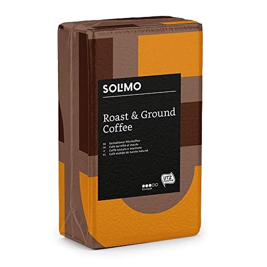 2 Kg de café molido marca Solimo solo 6,9€ Marca Amazon - Solimo Café molido compatible con todos los usos - certificado UTZ, 2 kg (4 x 500g)