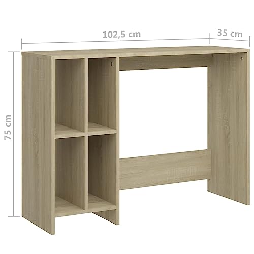 Bureau d'ordinateur moderne chêne Sonoma table PC de bureau - 3