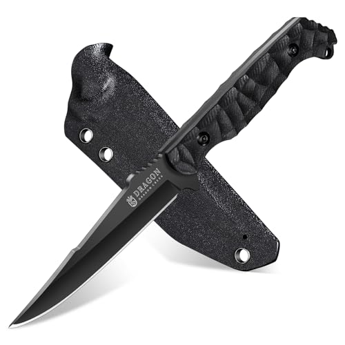 Dragon Creek Outdoor Survival Messer mit G10 Griff, Wandermesser, Tauchermesser, feststehende Klinge, scharfes verschleißfestes Campingmesser,hochwertiges Geschenk für Outdoor-Enthusiasten