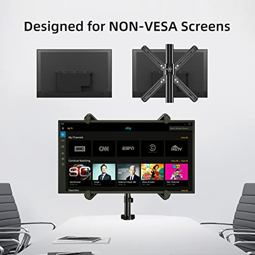 Non-VESA Single Monitor Arm Desk Mount with VESA Adapter Brackets, Holds Screens up to 27inches Without VESA Holes, Fully Adjustable Stand with C-Clamp, Grommet Base by Pholiten - Image 4