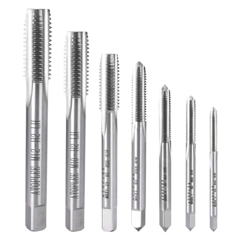 ATOPLEE 7pcs Metric HSS 6542 Left Hand Thread Tap Set, M3 M4 M5 M6 M8 M10 M12 Cover