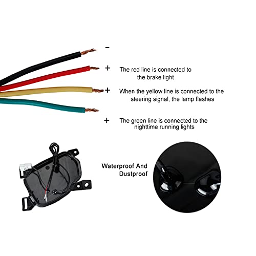2 Peças Refletor De Pára Choque Traseiro Led Luz Traseira Freio De Neblina Luz De Sinalização De Dir