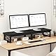 IBUYKE TV-Schrank Tisch,Fernsehtisch, 114 cm, mit 2 Lagerung,Tischplatte Kurzer TV-Ständer, für Fernseher bis zu 60 Zoll, Wohnzimmer, Esszimmer und Schlafzimmer,Schwarz TVT002B