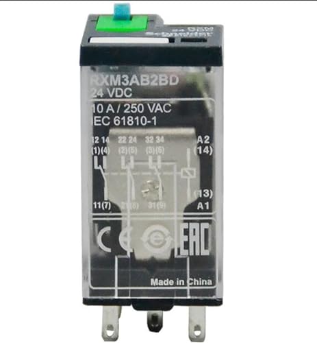 Relais intermédiaire miniature 10A triphasé RXM3AB1F7 pour commutation multi-circuit