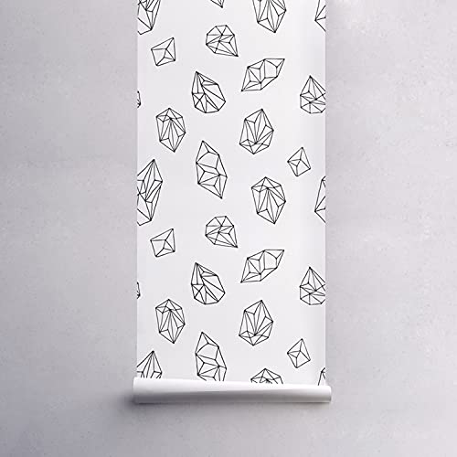 Papier peint lessivable dots bw chic 290x290cm pour masquer les murs abîmés - 5