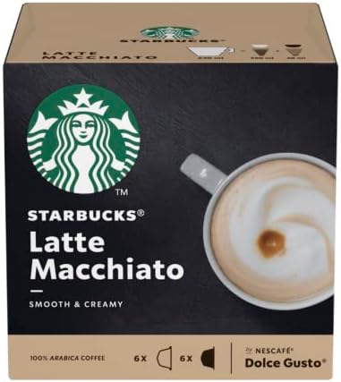 STARBUCKS White Cup Variety Pack by Nescafe Dolce Gusto Coffee Pods, 6 x 12 (72 Pods/36 Servings (Pack of 1)