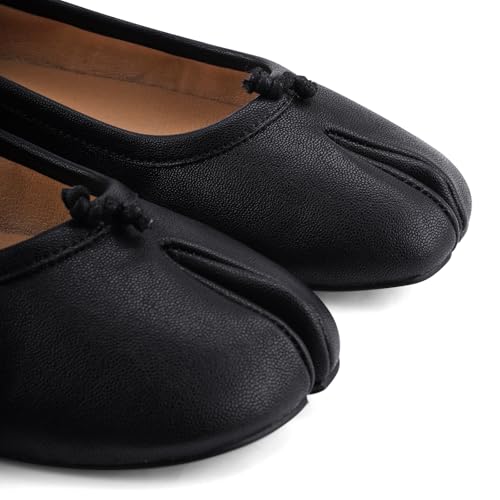 Tabi Ballet Flats for Women Dressy Casual Shoes Split Toe Wide Flats Light Weight Japanese Shoes4