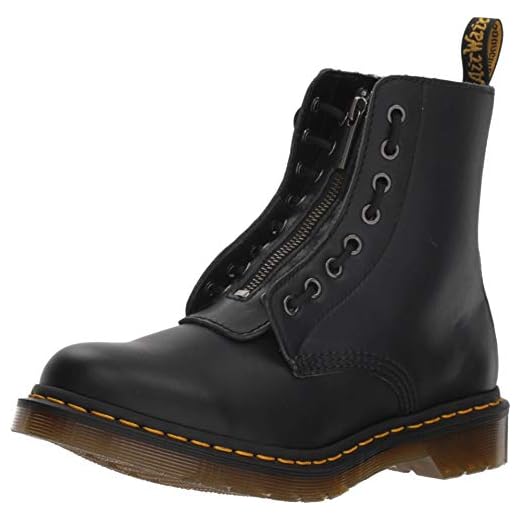 Dr. Martens Dam 1460 Pascal FRNT dragkedja ankelstövlar, Röd - Svart - 39 EU