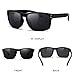 SUNGAIT Polarized Sports Sunglasses for Men Women: Black Retro Square Shades UV400 for Driving Fishing Cycling Running Golf