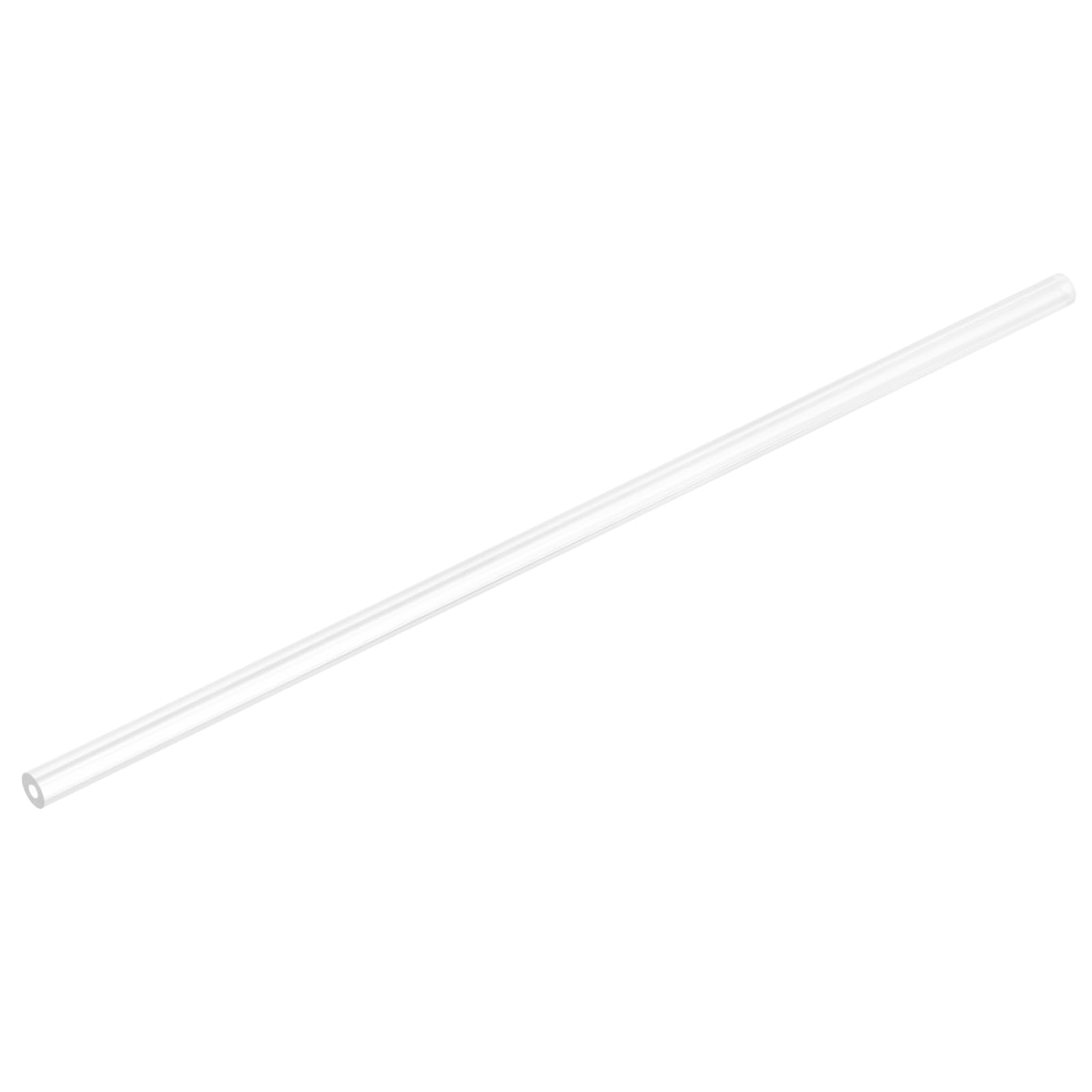 uxcell Rigid Round Clear Tubing 3mm(1/8") ID x 7mm(1/4") OD x 0.8Ft(250mm) Length Plastic Tube
