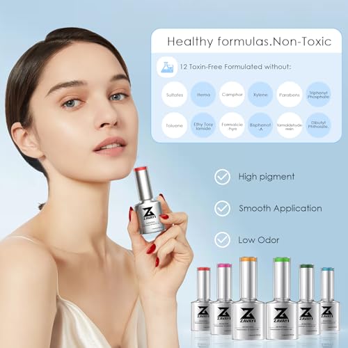 Set de 6 Colores Gel para Uñas Kit No Tóxico miniatura 4