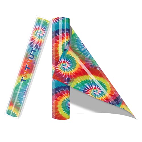 Tintnut Tie-dye Swirl HTV Heat Transfer Vinyl Roll - 12 Inch x 5ft...