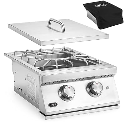 Hygrill Built-In High Power Burners with Lid, Liquid Propane Burners