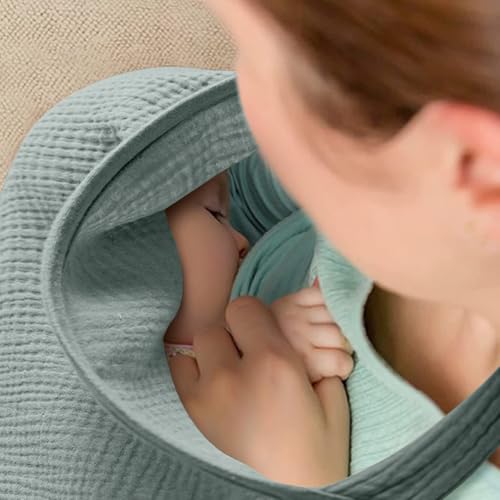 Aolso Stillbezug für Babys, Musselin-Stillbezug, Stilltuch für Unterwegs Stillschal Stillschürze, Weicher und Atmungsaktiver Stillschal… – Ansicht 6