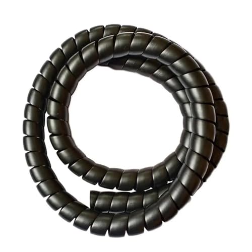 Manguito flexible para organizar cables de oficina en un protector negro 2