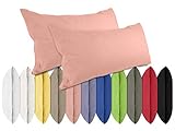 Lieferumfang: 1 Pack (2 Stück) - Kissenhüllen in der Größe 40 x 80 cm, altrosa
