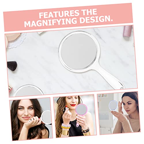 Espejo de maquillaje portátil con aumento y base dual miniatura 3