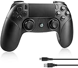 PS4 Controller Number-one PS4 Game Controller Wireless Bluetooth Controller for Playstation 4 Dual Vibration Shock Joystick Gamepad for PS4/PS4 Slim/PS4 Pro and PS3 / PC(Windows 7 / 8 / 10), Black