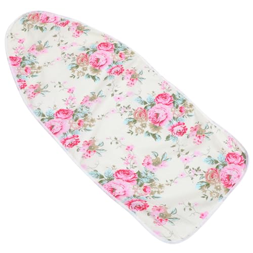 JEWEDECO Heat Resistant Ironing Board Cover 100x34cm, Stain Resistant Cotton Fabric Pad, Non-slip Protector for Home Ironing Board Accessories