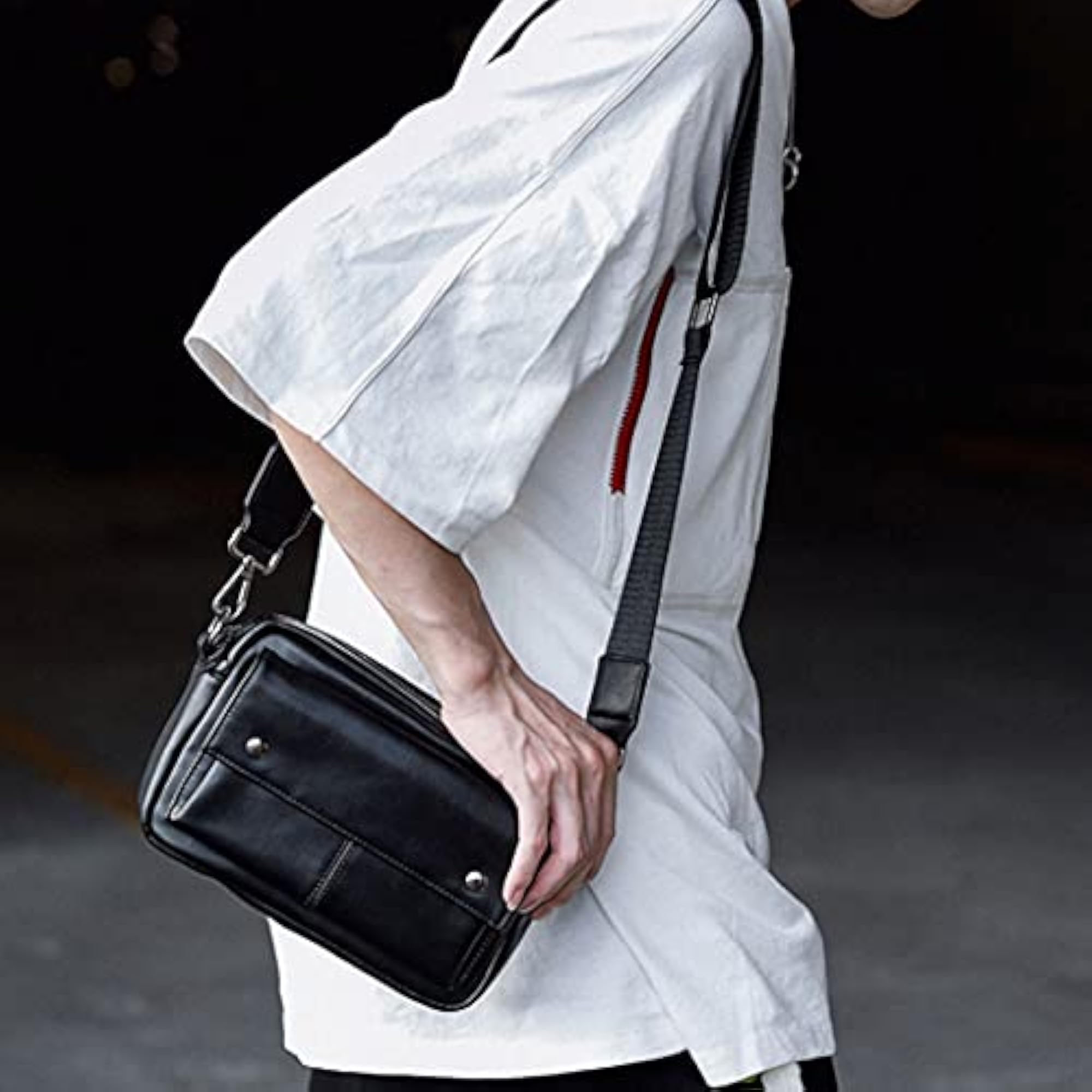 Men's Leather Sports Shoulder Bag