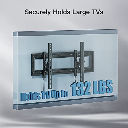 Pipishell Advanced Tilt Tv Wall Mount Bracket Extentable For Most 50-90 Inch 4K Oled Qled Lcd Led Flat And Curved Tvs Up To 132 Lbs, Max Vesa 600X400Mm, Fits 16, 18, 24 Inch Wood Stud Spacing #TOP1