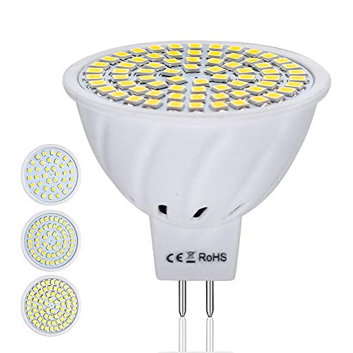 HHF LED Bulbs Lamps, PC 1 MR16 4W Bombilla de Foco DIRIGIÓ Lámpara de diodo 1 2V 110V 220V 36 LE DS SMD 2835 Chip High Lumen No Flicker (Color : 110V, Color emisivo : Warm White)