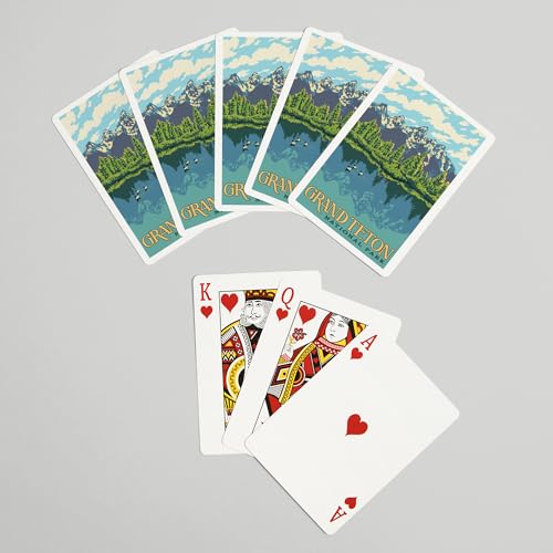 Lantern Press Naipes Poker Grand Teton 52 Cartas miniatura 7