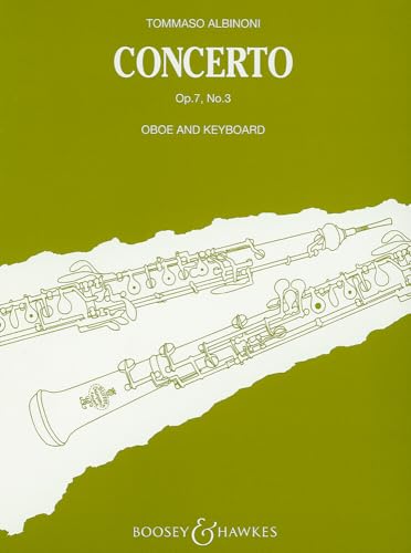 Concerto Bb Major: op. 7/3. oboe, strings and B.c.. Réduction pour piano avec partie soliste.