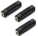 Mini Skater Stereo Coupler 3.5 mm Audio Coupler Female to Female Adapter Connectors Pack of 3