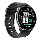 Montre intelligente pour homme et femme, étanche IP68 avec moniteur de fréquence HEA-Rt, suivi du sommeil, moniteur d'oxymétrie, Noir Sg6, M