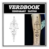 VERDBOOK Waterproof Temporary Tattoos: 2-Sheet Tattoo Kit with Realistic Body Stickers, Semi-Permanent Tattoos for Adults Lasting 7-15 Days – Safe for Men & Women, Neuron Grid