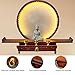 Wall-Mounted Altar Buddhist with LED Light, Small Altar Table, Retractable Bamboo Prayer Offering Table for Living Room (Rosewood Color, 60cm/23.6in)