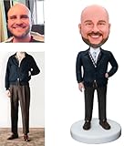 AlOU AlOU 6' Custom Bobbleheads give for Father's Mother's Day Parents Boss Colleagues Family and Friends Birthday Party Christmas Wedding Anniversary Personalized Gifts Statue