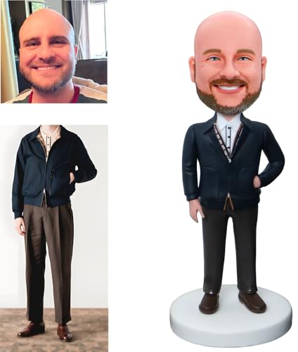 AlOU AlOU 6' Custom Bobbleheads give for Father's Mother's Day Parents Boss Colleagues Family and Friends Birthday Party Christmas Wedding Anniversary Personalized Gifts Statue