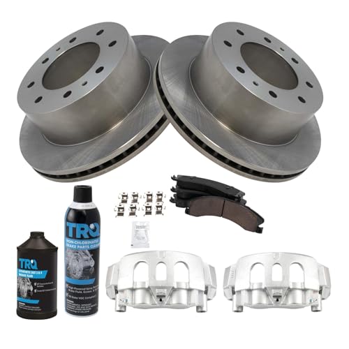 Image of TRQ Rear Brake Pad & Rotor Kit Compatible with 2011-2019 Chevrolet 2011-2019 GMC