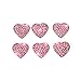 Adesivi per Auto,MoreChioce Set di 6 Adesivi per Decorazioni Interne per Auto Accessori Autoadesivi per lo Styling dell'auto a Forma di Cuore in Cristallo Bling,Rosa
