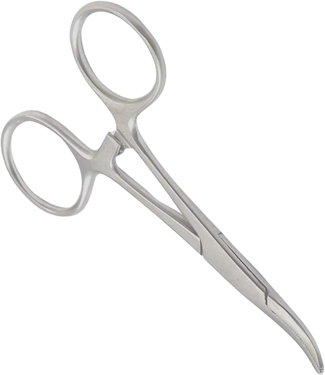 4.5" Curved Hemostat Forceps Stainless Steel Locking Tweezer Clamps