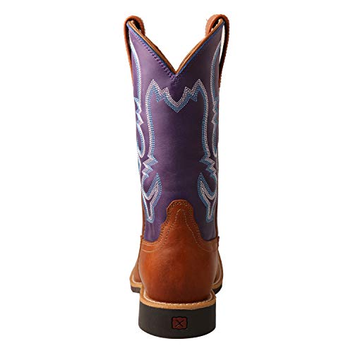Image of Twisted X Girls' And Purple Top Hand Western Boot Narrow Square Toe Tan 6 D