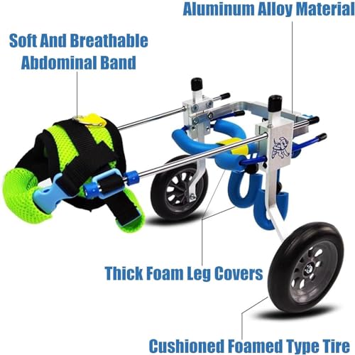 Silla de ruedas para perros pequeños, ideal para paseos activos con patas traseras ajustables 3