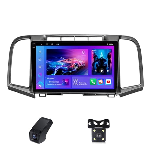Android 14 Radio Coche para Toyota Venza 2008-2016 con CarPlay Android Auto, Pantalla táctil de 9 Pulgadas Autoradio Reproductor/GPS/Bluetooth/FM/Am/RDS/DSPCámara de Respaldo(A,M400S/2K)