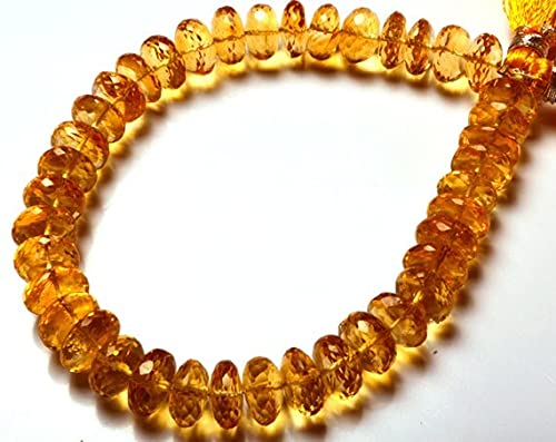 Citrine dorée en perles rondelles facettées pour créer vos propres bracelets d'été bohèmes chic