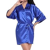 ❣ Vestido mujer fiesta invierno de noche rosa bodas manga larga vestir negro flores seda novia camisón mujer kimono
