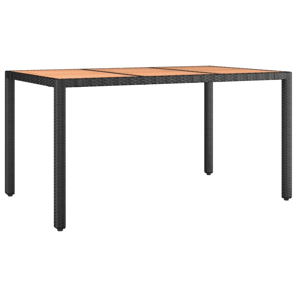 Set bistrot da giardino, 5 pezzi, colore: Nero Poli
