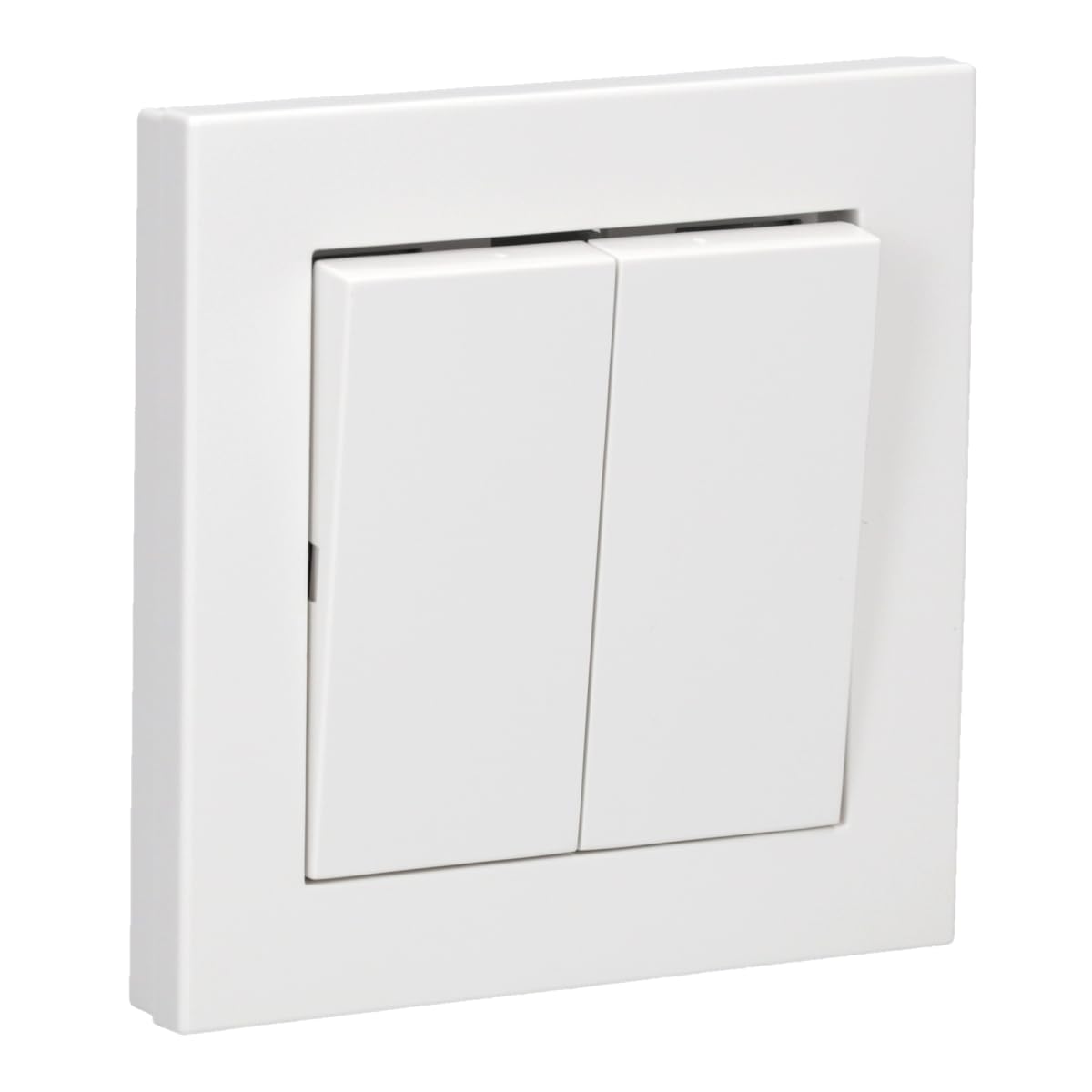 Pana_sonic Karre Plus 55 10er Komplett-Set: WDTM01092NC Serienschalter Einsatz + WDTR00091WH Serienwippe weiß 55x55 mm + WDTF00012WH Abdeckrahmen 1-fach, weiß 55x55 mm