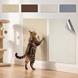 BOOMAGU 剥がせる 猫 爪研ぎ 壁 爪研ぎシート 家具傷防止 猫 つめとぎ 防止 シート 多用途 壁/床/ソファ貼り厚手 耐摩耗 簡単取り外し DIY自由な組み立て可能 ストレス軽減 運動不足改善 猫用品 四季対応 (カーキ, 30*100CM)