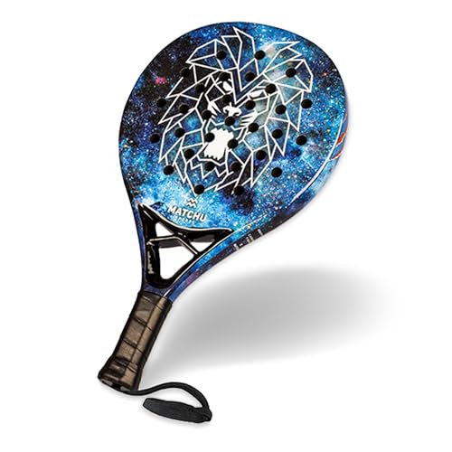 Matchu Sports | Racchetta Padel | Include una borsa per il trasporto | Telaio in carbonio al 100%, strato superiore in fibra di vetro e morbida schiuma EVA | Tecnologia di presa 3D (Bambini)
