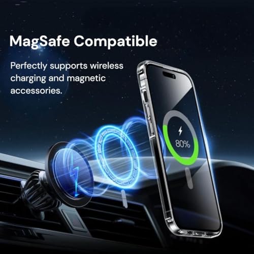 Image of Back Cover Case + Screen Protector for Apple iPhone 14 Plus | Mag-Safe Compatible | Transparent Mobile Phone Back Cover for i Phone 14 Plus | i Phone 14Plus TPU Transparent Back Cover