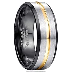 8mm-Black+Gold+Silve Tone