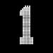 Large Jersey Number 1 Iron On Rhinestone Crystal T-shirt Transfer by JCS Rhinestones