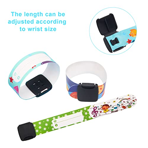 16 Pieces Child Safety Id Wristband, Pletpet Adjustable & Waterproof Kids Id Bracelets, Reusable Identification Bracelet Wristbands For Boys And Girls Outdoor Activity (8 Styles) #TOP5